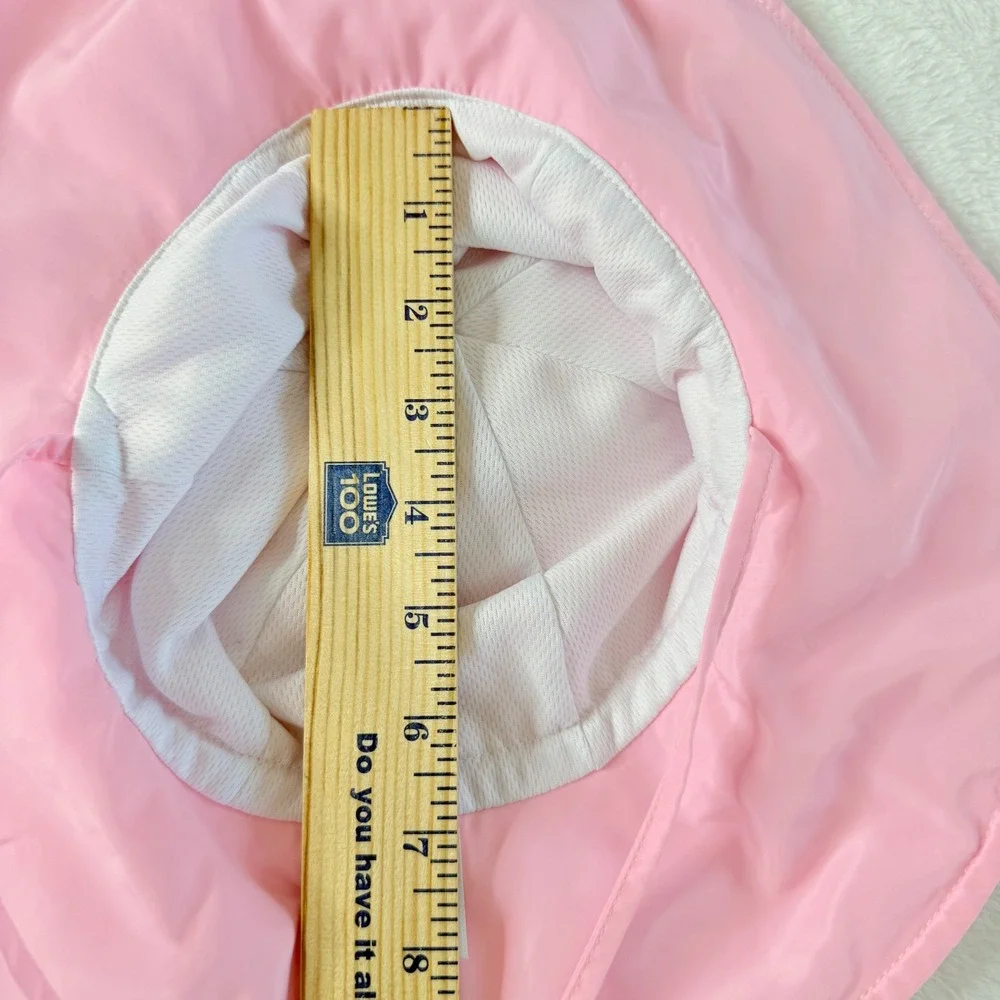 Green Sprouts RuffleButts Sun Hat Kids 2T-4T Pink White Excellent Adjustable UPF